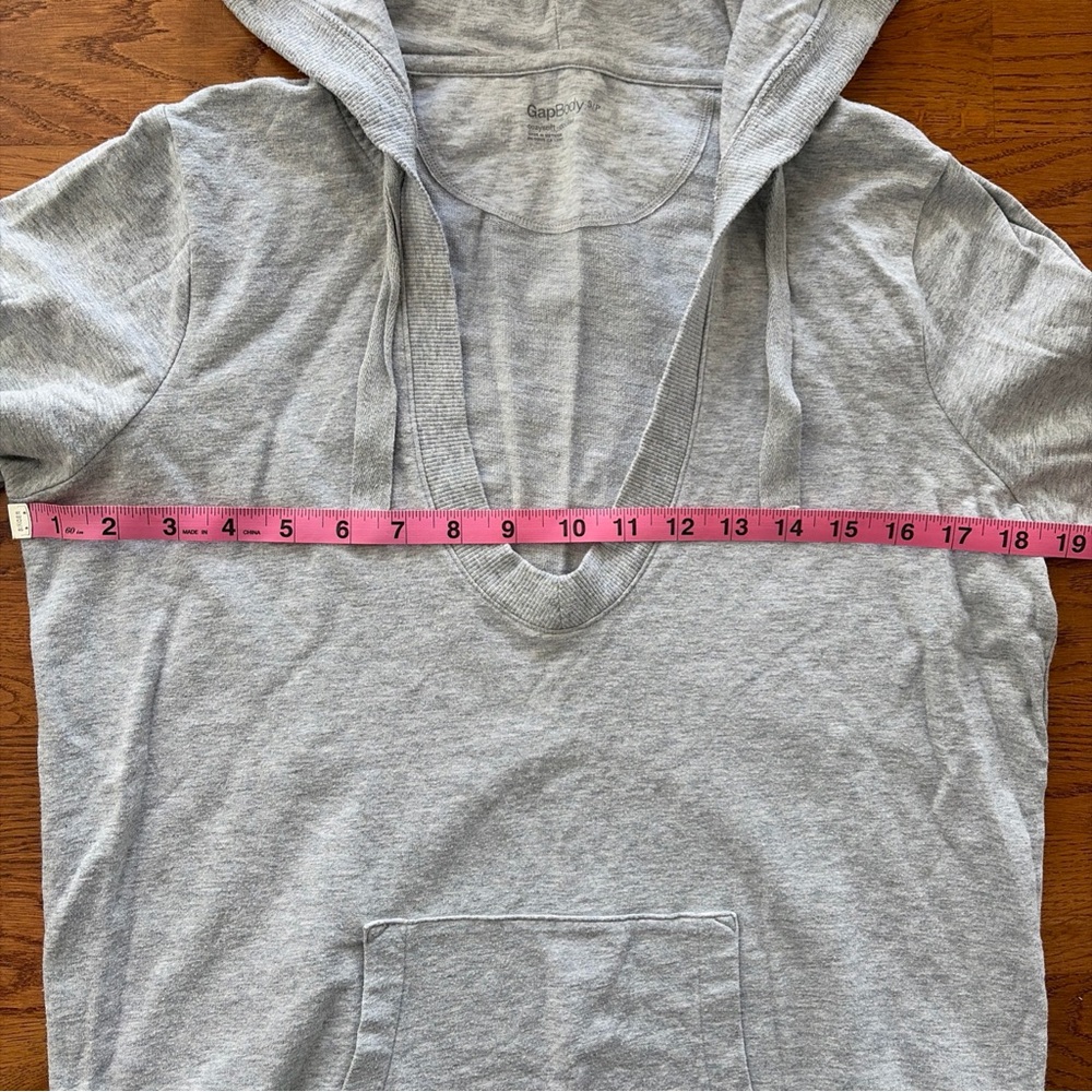 Gap Women Hoodie Shirt Top Long Sleeve S Pullover Jersey Cotton V Scoop Neck VTG - Picture 4 of 5